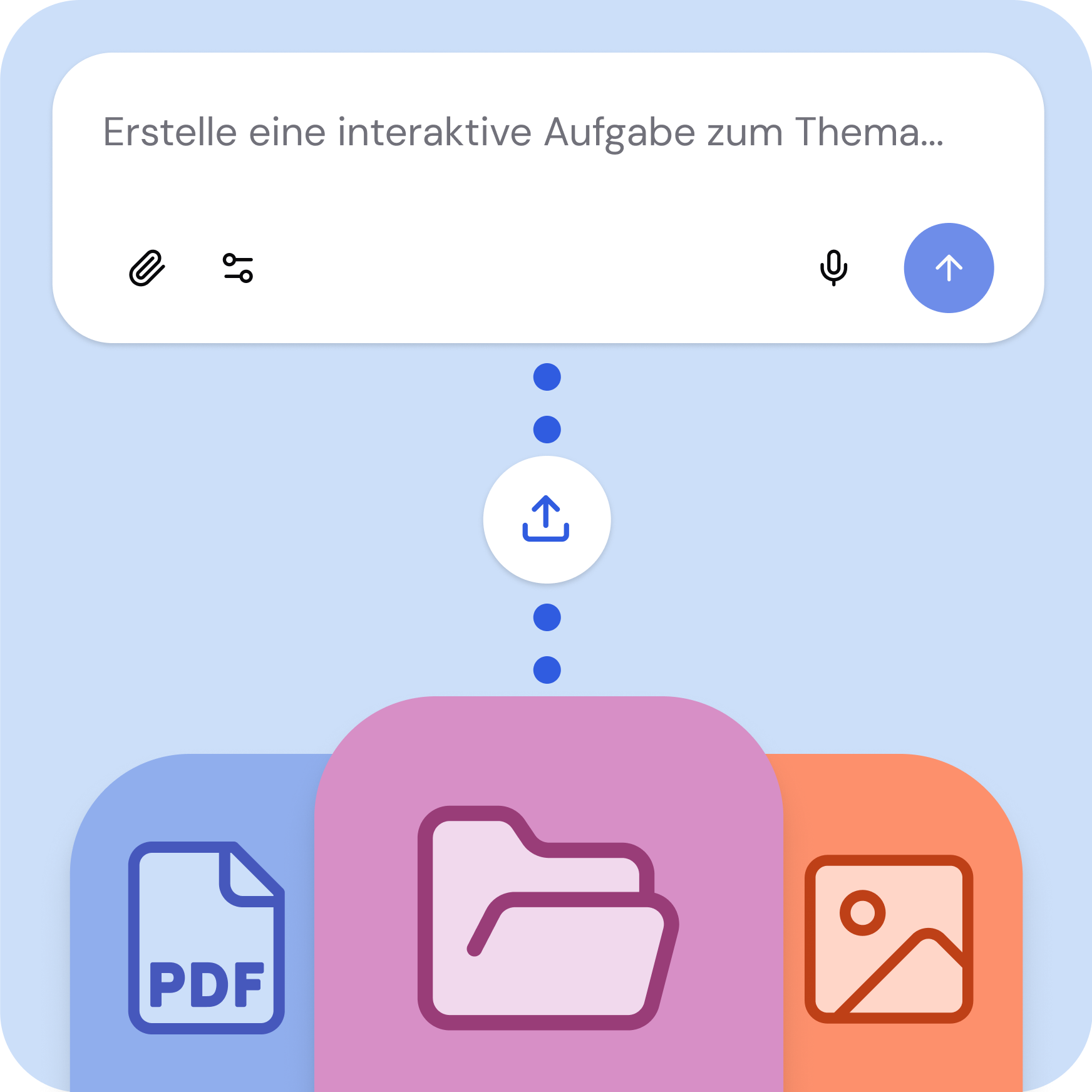 Upload interface for classroom materials in Sokra.